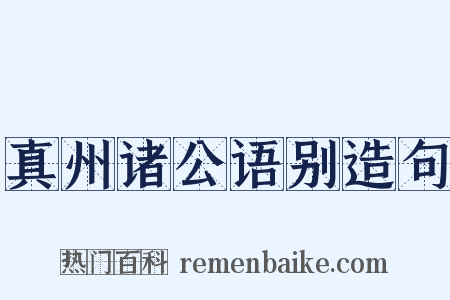 真州诸公语别造句是什么意思的图片